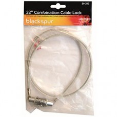 The Home Fusion Company Bike Bicycle Combination Steel Cable Security Lock Padlock 32" Blackspur - B01CCWNTOM